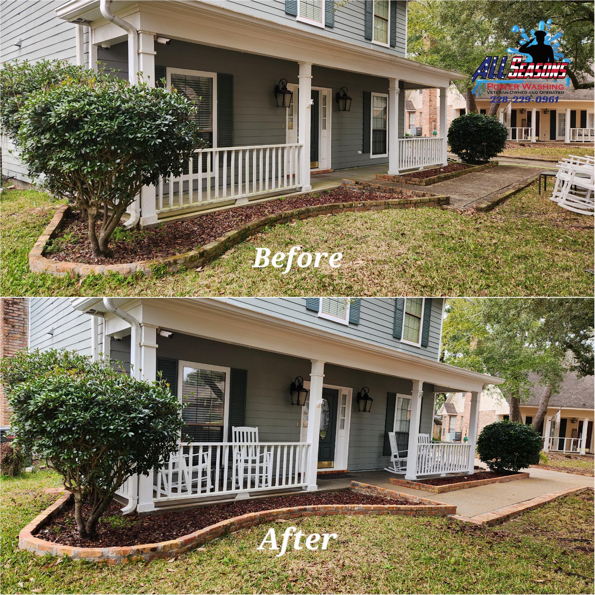 Before and after: a Gulf-Coast home restored by soft washing