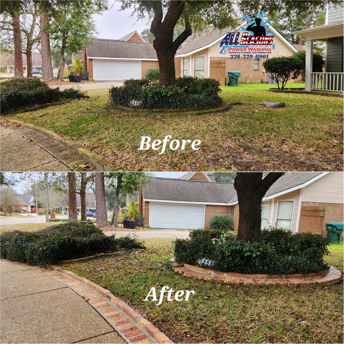 Gutter brightening by All Seasons Power Washing LLC